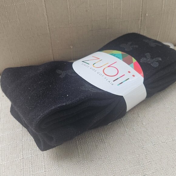 Zubii Kids Girl Legging Socks Black Bow Size 10 shoe size 34-36 - Picture 6 of 11